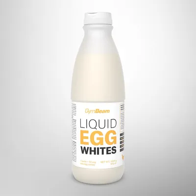 Image de GymBeam Blanc d'œuf liquide - forme pratique de blanc d'œuf 100%, source rapide et complète de protéines, idéale pour les shakes protéinés, la pâtisserie et la cuisine