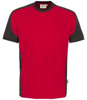 Produktbild von Hakro T-Shirt-Contrast Performance - Rot/Anthrazit - Größe Xl
