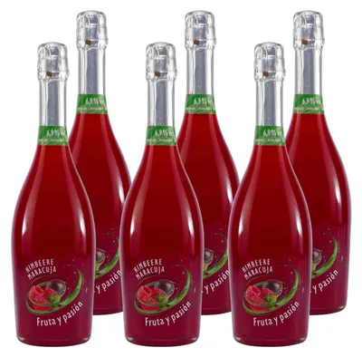 Produktbild von Fruta y Pasión Himbeer-Maracuja Cocktail (6 x 0,75L)