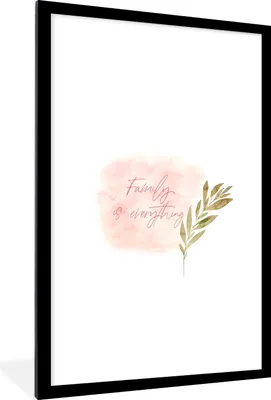 Produktbild von MuchoWow® Gerahmtes Poster Familie - Zitate - Familie ist alles - Sprichwörter 60x90 cm - Poster mit Schwarzem Bilderrahmen Wandposter Rahmen Foto Bilder - Dekoration - Wandposter Wohnzimmer - Hochwertig