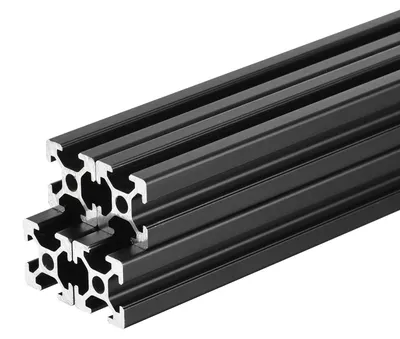 4x 2020 T-Nut Aluminiumprofil 100 mm schwarz