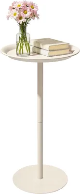 Image de Table d'appoint ronde, noire, pour salon