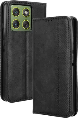 Produktbild von Motorola Edge 70 Hülle - Coverup Vintage Style Klapphülle - Schwarz
