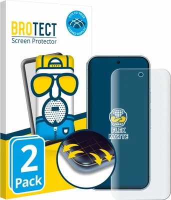 Produktbild von 2x BROTECT Fullscreen Schutzfolie für Google Pixel 9 Pro Displayschutz Folie Fullcover Matt Entspiegelungsfolie