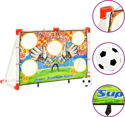 Obrázok produktu pre Sada detských futbalových bránok so stenou 120x51x77,5 cm
