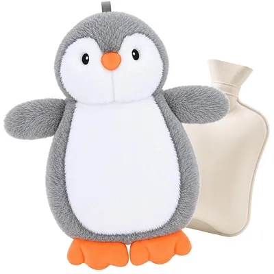 Immagine prodotto di Borsa dell'acqua calda da 1 litro con rivestimento in peluche, marca Pinguin