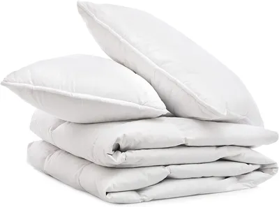 Zdjęcie produktu dla Koc całoroczny poszwa na kołdrę 200 x 220 cm - koc na kołdrę do spania lekki dla alergików poszwa na kołdrę hipoalergiczna biała zestaw: biała poszwa na kołdrę z 2 poduszkami