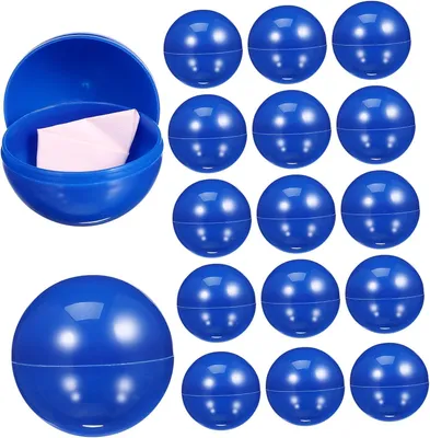 Productafbeelding van Milisten loterijballen - Set van 25 - Kunststof - Holle blauw - Set voor tombola - Spelletjes en feestelijke decoratie