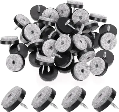 Produktbild von 40 Stück schwarze Filz-Pad-Set, 28 mm Filz Möbelpads für Stuhlbeine und Bodenschutz