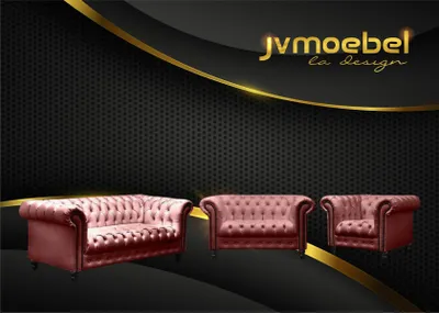 Productafbeelding van Woonkamer, Chesterfield-design, bankstel, meubels, bank, 3-zits bank, banken, sofa's