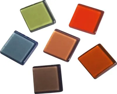 Produktbild von Acryl-Mosaiksteine 1x1 cm 205 Stk transparent braun