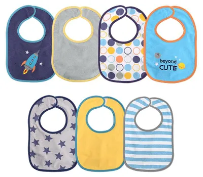 Produktbild von Lorelli Lätzchen 7er-Set mit Klettverschluss – Baby-Esslätzchen UNI/BOY/GIRL, praktisch für tägliches Füttern