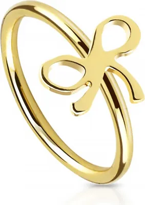 Produktbild von Nasenpiercing Septum Ring Nasenring Piercing Nasen Schleife Klemmring BCR Ribbon gold