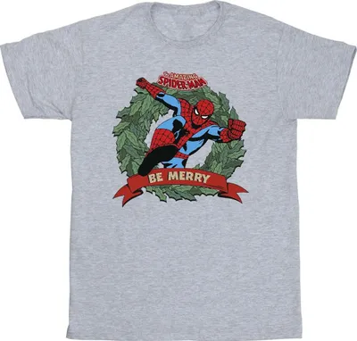Produktbild von The Amazing Spider-Man - "Be Merry" T-Shirt für Herren BI54442 (XXL) (Grau)