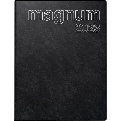 Produktbild von Buchkalender magnum 18,3x24cm 1 Woche/2 Seiten Kunststoff Catana schwarz 2023
