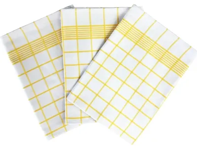 Immagine prodotto di Strofinacci da cucina in cotone egiziano – Motivo: righe bianche/blu, 50x70 cm, confezione da 3 pezzi