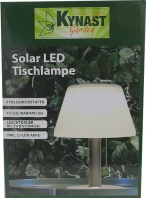 Produktbild von Kynast Solar LED Tischlampe, 2 Stufen,Tischleuchte  für Garten Balkon Terasse