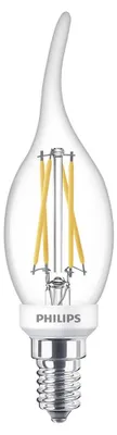 Produktbild von Philips LED Filament Windstoßkerze 4,5W = 40W E14 klar 470lm WarmGlow 2200K-2700K Ra>90 DIMMBAR