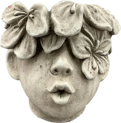 Immagine prodotto di Exner | Vaso per fiori - Altezza 15,5 cm - Cemento - Design artistico - Resistente alle intemperie e stabile - Fioriera