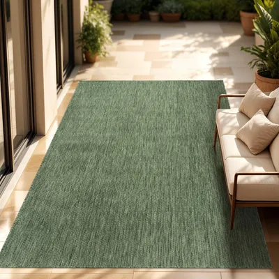 Produktbild von In- & Outdoor Teppich Flachgewebe einfarbig modern wetterfest für Terrasse Küche Grösse 160x220 cm
