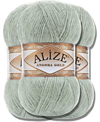 Zdjęcie produktu dla Alize 3x 100g Angora Gold, włóczka, kolor jednolity, do szydełkowania i robienia na drutach (515)
