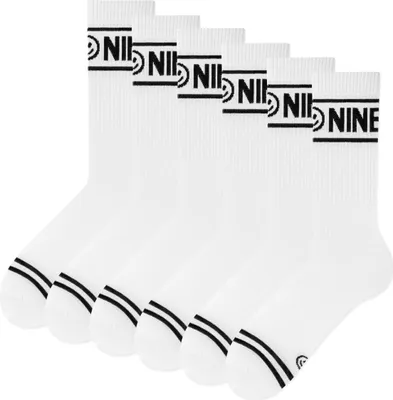 Produktbild von 6x NINETIES Damen und Herren Socken Sportsocken Tennissocken 41-46, Weiß