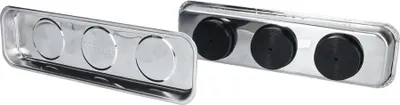 Produktbild von Brilliant Tools Magnetisches Tablett / Schale-Set aus Edelstahl 65 x 226 mm, 2-tlg.