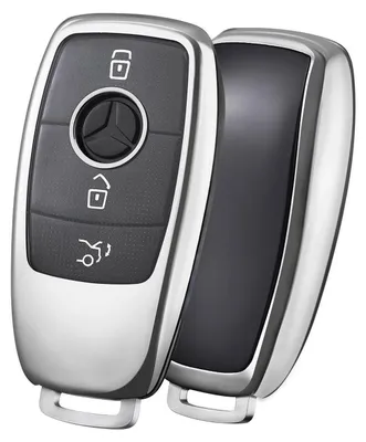 Immagine prodotto di Custodia per chiavi auto, compatibile con Mercedes-Benz Classe E e Classe S, realizzata in TPU, colore argento