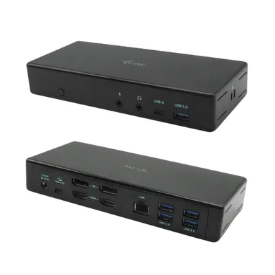Zdjęcie produktu dla i-tec C31QUATTRODOCKPDIT, Przewodowa, USB 3.2 Gen 1 (3.1 Gen 1) Type-C, 85 W, 3,5 mm, 10,100,1000 Mbit/s, Czarny