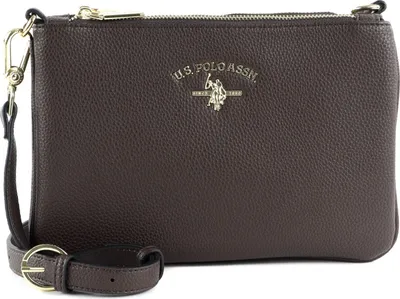 Produktbild von U.S. POLO ASSN. Umhängetasche Stanford Double Flat Crossbody Dark Brown braun
