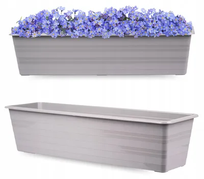 Produktbild von OMAGO Moderner Balkon-Blumentopf Grau 60 cm