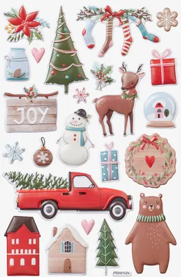 Produktbild von HobbyFun Sticker Joy 23 Stück Motivgröße 1.2 bis 10 cm Aufkleber Set Deko
