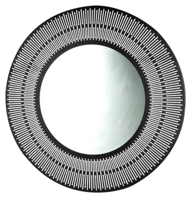 Image de Gilde Spiegel, rund, "Como", Spiegelglas, schwarz, VE 1, L. 2 cm, D. 76 cm 74175 4063387741757