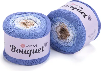 Produktbild von YarnArt Bouquet 711 - Ombre Effekt, 100% Baumwolle, 500m/250g, Atmungsaktiv und Weich