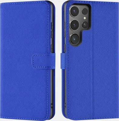 Produktbild von Conie Klapp Tasche für Samsung Galaxy S24 Ultra Kartenfach Rundumschutz Hülle in Blau