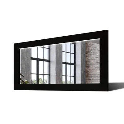 Obrázek produktu pro 180x80 Velké zrcadlo LED v dubovém rámu na zeď LDR225 Oak Black Hladký povrch