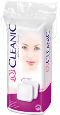 Obrázek produktu pro Cleanic kosmetické čtvercové tampony na odličování, 50 ks
