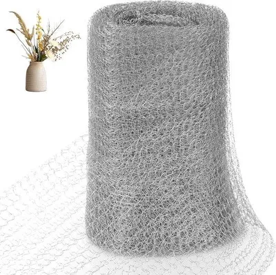 Immagine prodotto di Rete metallica per giardini, 12 metri x 12,7 cm, recinzione in acciaio inossidabile, protezione da lumache, uccelli, limacce e insetti