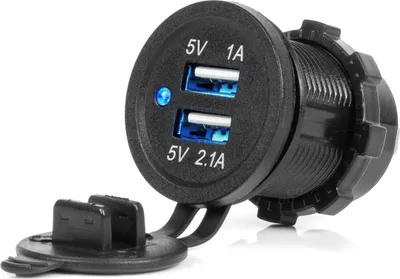 Obrázek produktu pro Vodotěsná USB nabíječka do auta 3,1 A 2xUSB 12V 24 V AMIO-04216