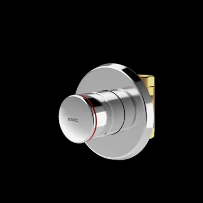 Image de Robinet de passage KWC, série F3, hydraulique, sans mélange, encastré, pour lavabo
