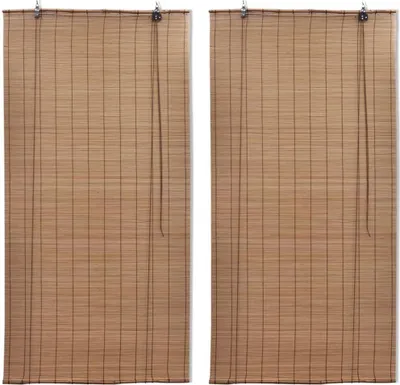 Produktbild von The Living Store Bambusrollos 2 Stk. 120x220 cm Braun