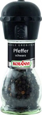 Produktbild von Kotanyi Pfeffer Mühle mit getrockneten grob feinen Pfeffer schwarz 36g