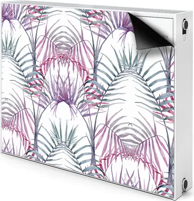 Produktbild von Magnet Verkleidung Abdeckung Heizkörperabdeckung Heizkörperabdeckung 100x60 cm  - Rosa, Blätter