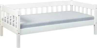 Produktbild von Inter Link Tagesbett Sintro 90x200 Kiefer massiv weiss lackiert inkl. Lattenrost