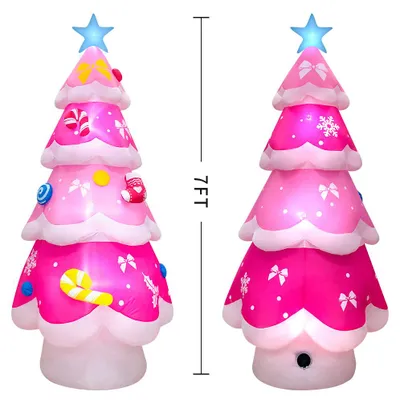 Produktbild von 2,1 m aufblasbarer Weihnachtsbaum mit LED-Beleuchtung šC Gro?er aufblasbarer Weihnachtsbaum fš¹r drinnen und drau?en šC Gartendekoration fš¹r Weihnachtsfeiern