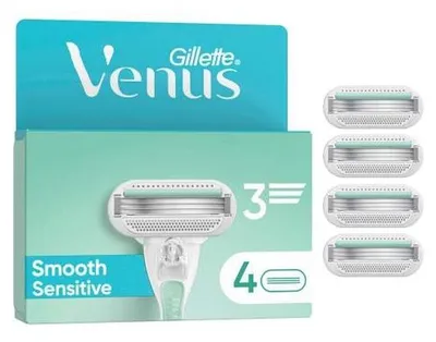 Image de Gillette Venus Smooth Sensitive Lames de rasoir pour femmes 4 lames de rechange Shaving