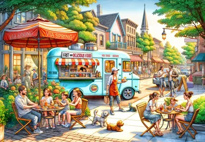 Productafbeelding van Alipson Puzzel, Fastfood Puzzel, 1000 stukjes, kleurrijk kartonnen spel