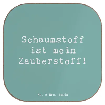 Produktbild von Mr. & Mrs. Panda Untersetzer für Gläser Spruch Zauber der Polsterin - Meeresbrise - Geschenk, Tischschoner, Berufsleben, gläseruntersetzer, Möbelrestaurierung, Beruf