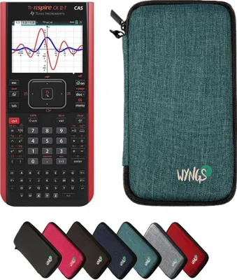 Produktbild von TI-Nspire CX II-T CAS inkl. WYNGS Schutztasche Türkis - Grafikrechner - Basic Set
