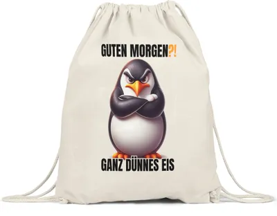 Produktbild von Guten Morgen Ganz dünnes Eis Turnbeutel Morgenmuffel Ironie Lustige Geschenkidee